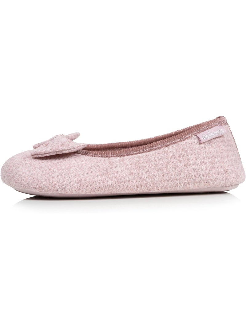 Pantofole ballerine Rete a nido d'ape, suola in gomma donna Isotoner Rosato - Kiabi