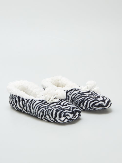 Pantofole ballerine sherpa - Kiabi