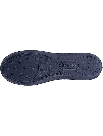 Pantofole ballerine soletta ergonomica in microvelour con donna Isotoner