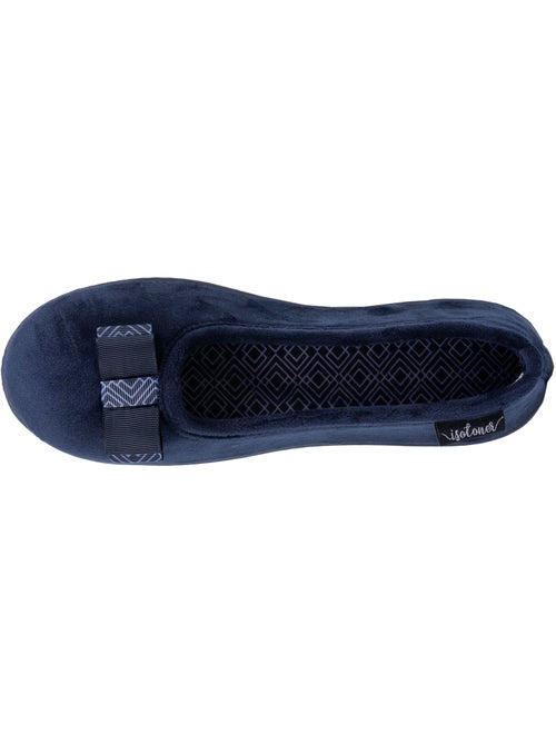 Pantofole ballerine soletta ergonomica in microvelour con donna Isotoner - Kiabi