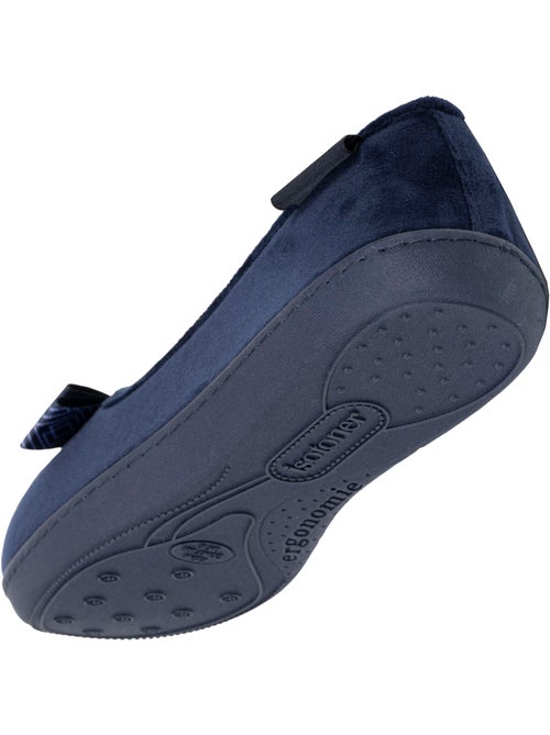 Pantofole ballerine soletta ergonomica in microvelour con donna Isotoner - Kiabi