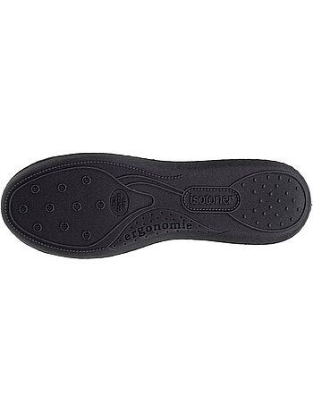 Pantofole ballerine soletta ergonomica in microvelour con donna Isotoner