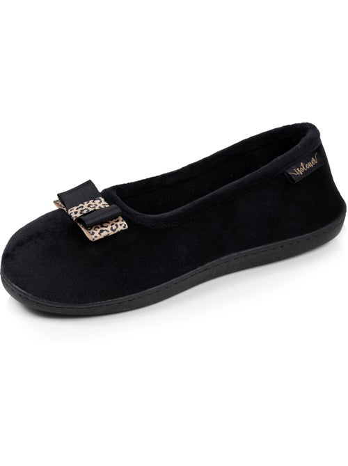 Pantofole ballerine soletta ergonomica in microvelour con donna Isotoner - Kiabi