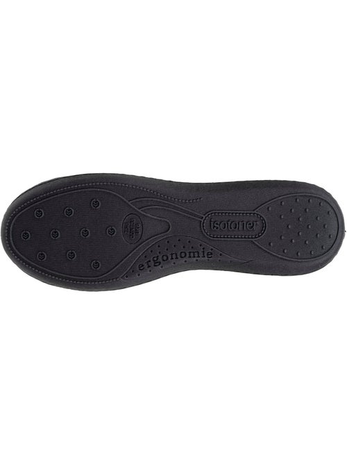 Pantofole ballerine soletta ergonomica in microvelour con donna Isotoner - Kiabi