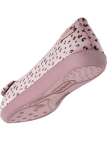 Pantofole ballerine soletta ergonomica in microvelour con donna Isotoner