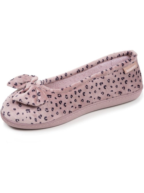 Pantofole ballerine soletta ergonomica in microvelour con donna Isotoner - Kiabi