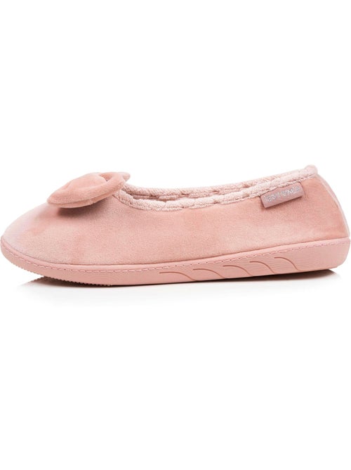 Pantofole ballerine soletta ergonomica microvelour con donna - Kiabi Pantofole ballerine soletta ergonomica microvelour con donna - Kiabi