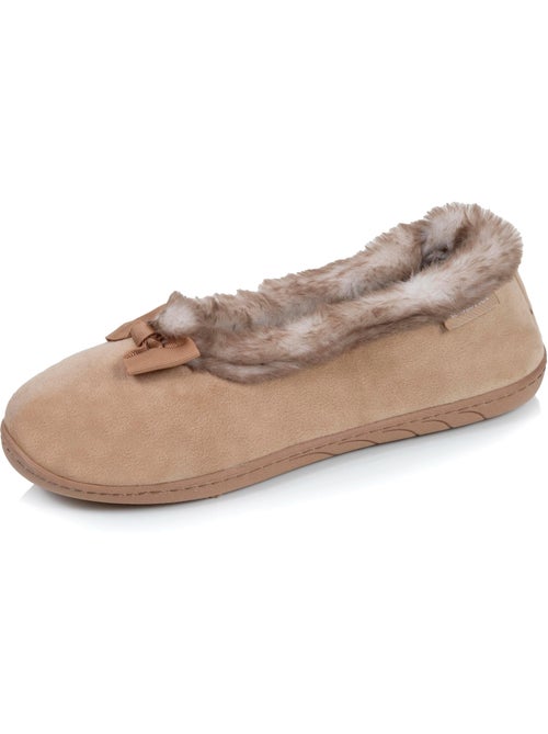Pantofole ballerine soletta in velluto, ultra confortevole, donna - Kiabi Pantofole ballerine soletta in velluto, ultra confortevole, donna - Kiabi