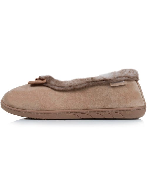 Pantofole ballerine soletta in velluto, ultra confortevole, donna - Kiabi Pantofole ballerine soletta in velluto, ultra confortevole, donna - Kiabi