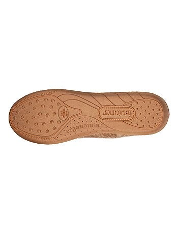 Pantofole ballerine soletta in velluto, ultra confortevole, donna Isotoner