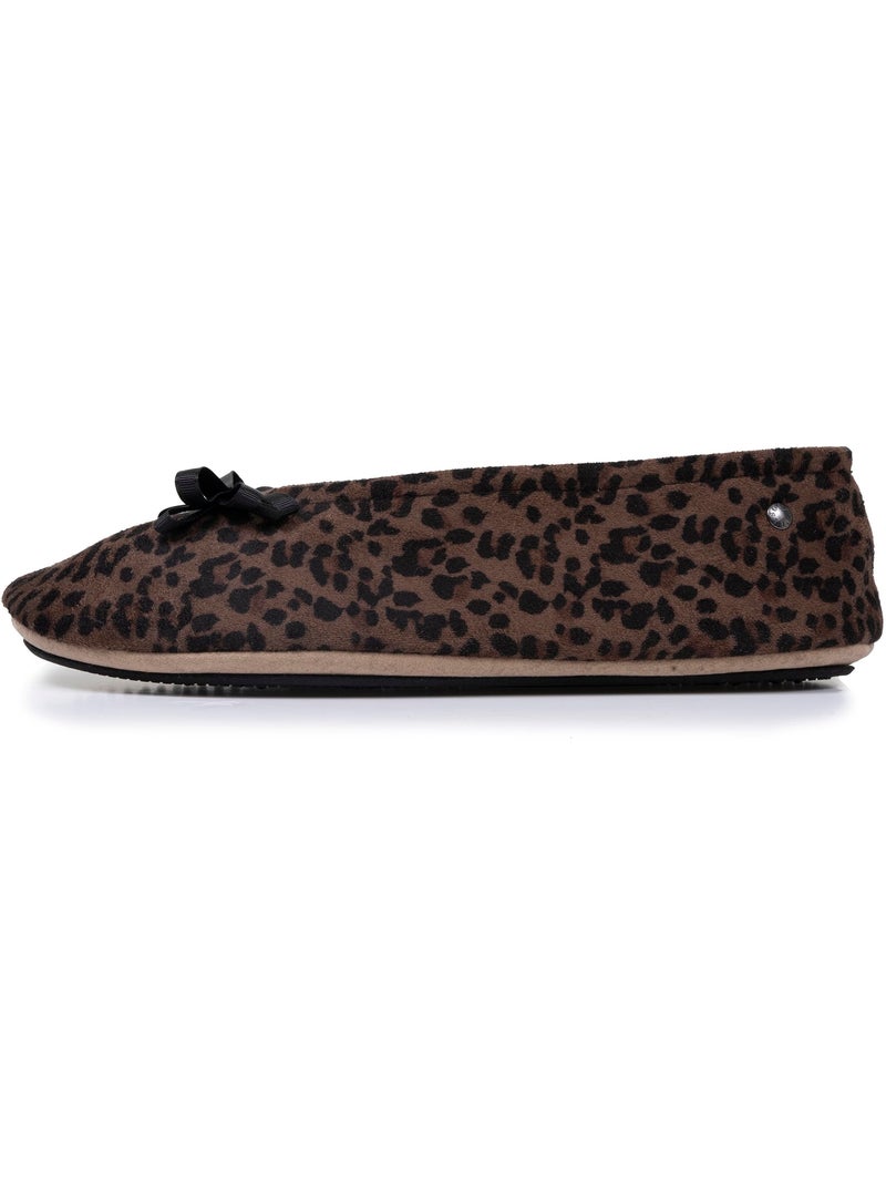 Pantofole ballerine soletta morbida e confortevole donna isotoner Nero Marrone - Kiabi