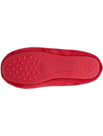 Pantofole ballerine sottopiede in memory foam microvelour donna Isotoner