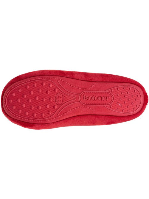 Pantofole ballerine sottopiede in memory foam microvelour donna Isotoner - Kiabi