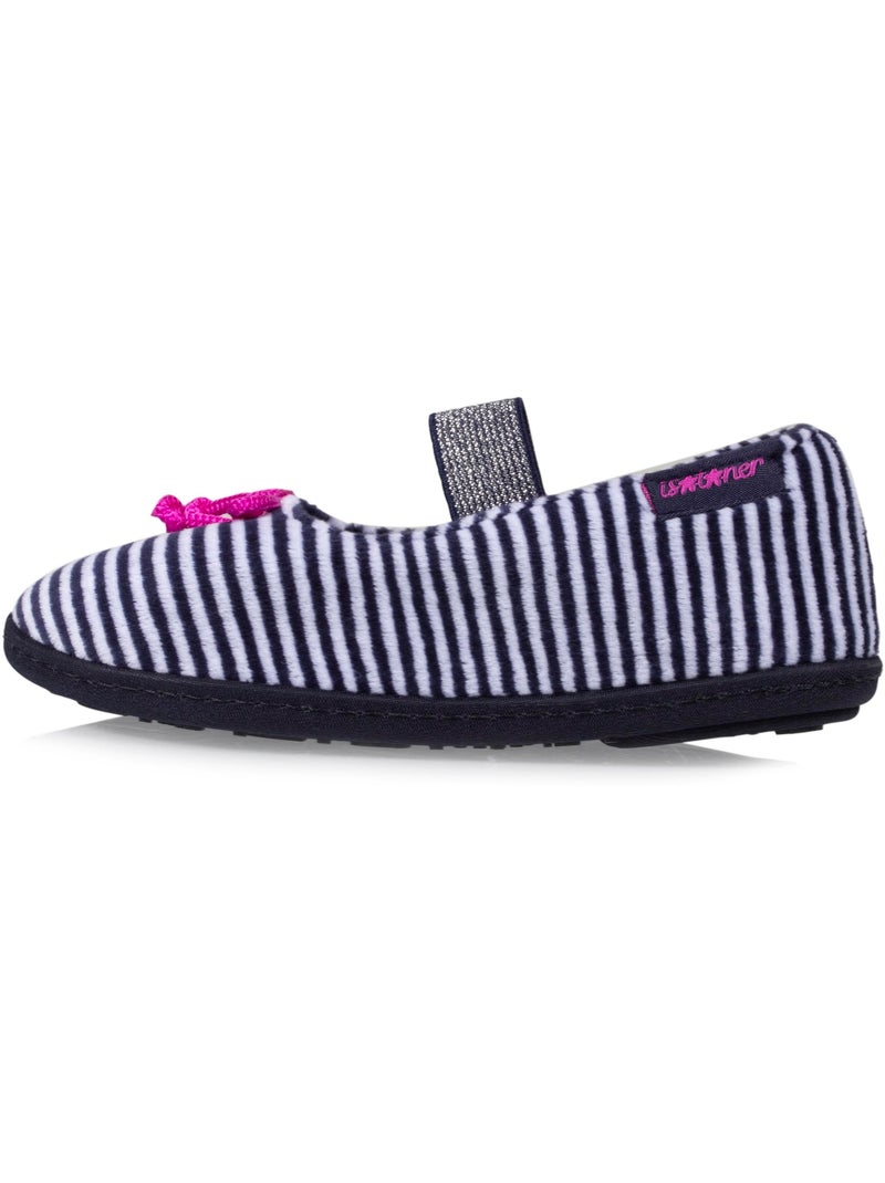Pantofole ballerine suola antiscivolo bambina Isotoner Blu Bianco - Kiabi