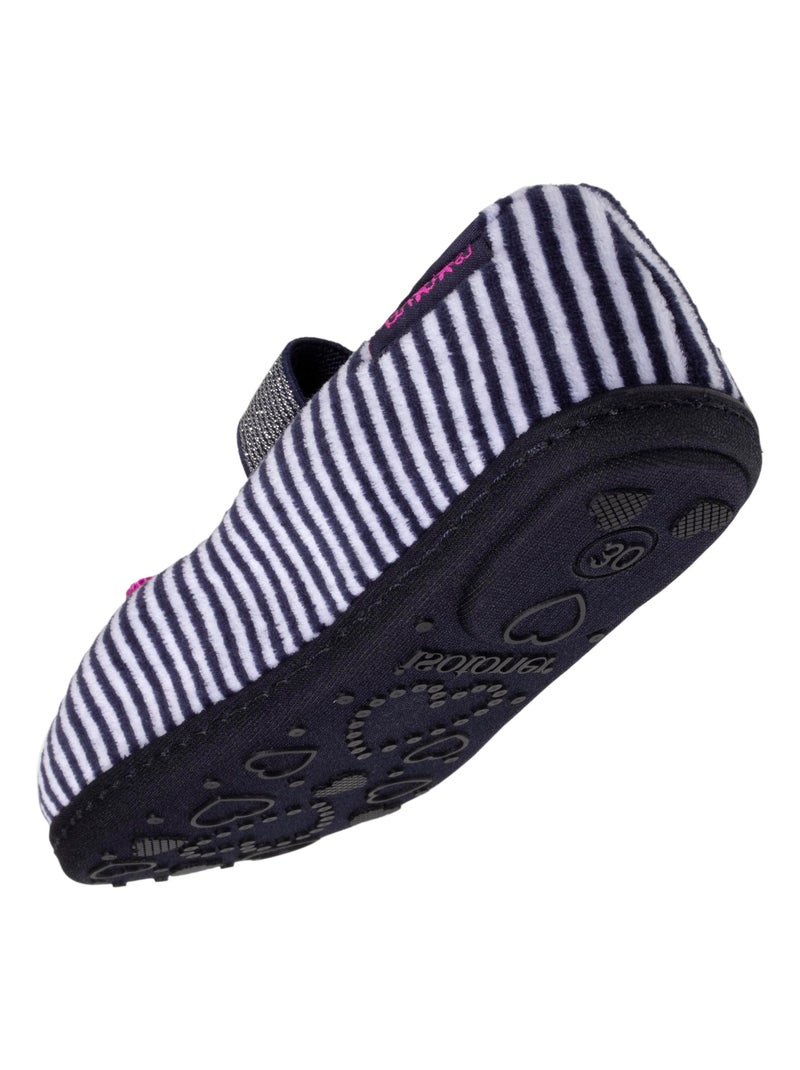 Pantofole ballerine suola antiscivolo bambina Isotoner Blu Bianco - Kiabi
