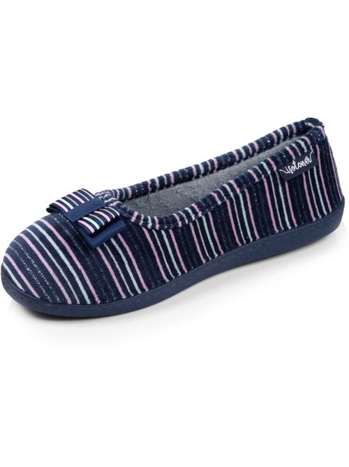 Pantofole ballerine suola ergonomica in velluto donna Isotoner - Kiabi