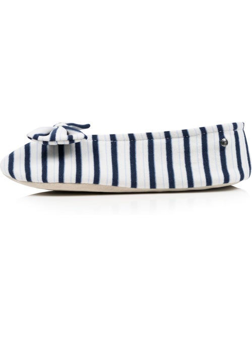 Pantofole ballerine suola in cuoio conciato al vegetale, donna isotoner - Kiabi Pantofole ballerine suola in cuoio conciato al vegetale, donna isotoner - Kiabi