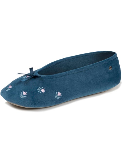 Pantofole ballerine suola in cuoio conciato al vegetale, donna isotoner - Kiabi Pantofole ballerine suola in cuoio conciato al vegetale, donna isotoner - Kiabi
