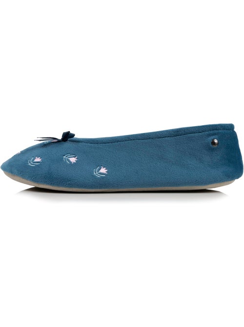 Pantofole ballerine suola in cuoio conciato al vegetale, donna isotoner - Kiabi Pantofole ballerine suola in cuoio conciato al vegetale, donna isotoner - Kiabi