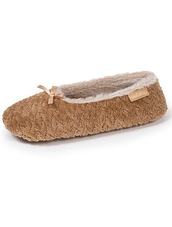 Pantofole ballerine suola in microspugna, antiscivolo donna isotoner