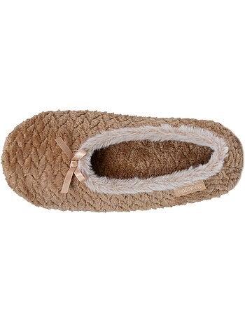 Pantofole ballerine suola in microspugna, antiscivolo donna isotoner
