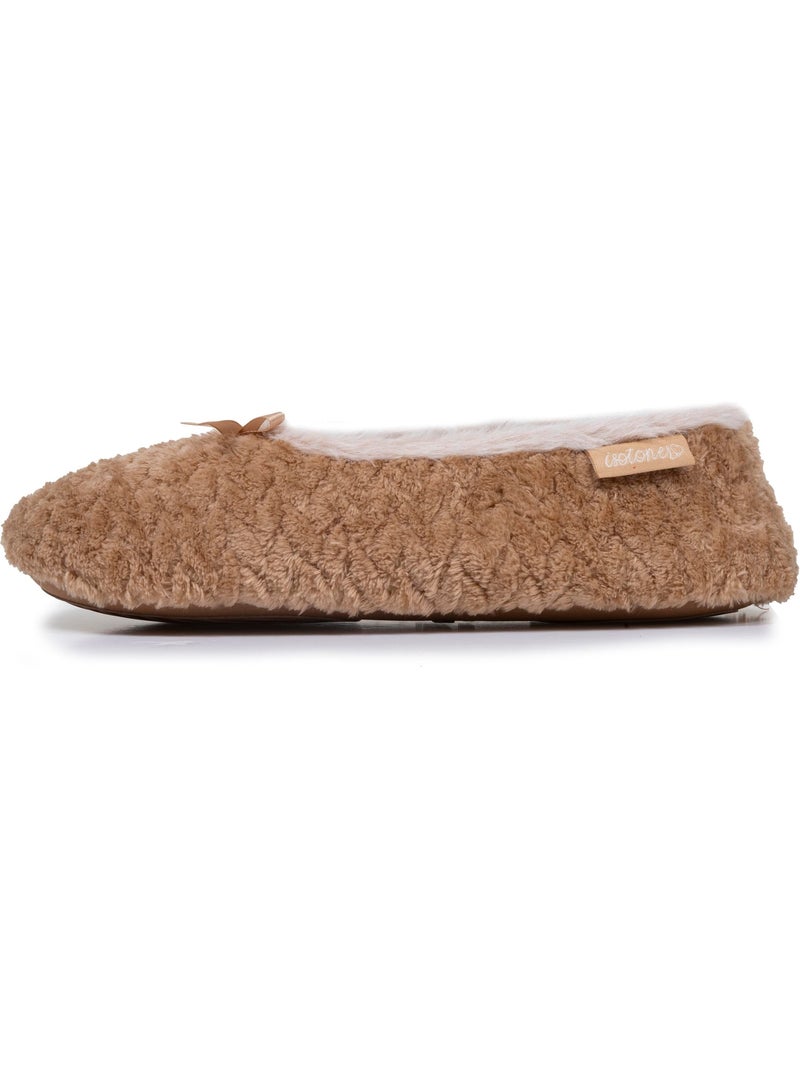 Pantofole ballerine suola in microspugna, antiscivolo donna isotoner Cammello - Kiabi