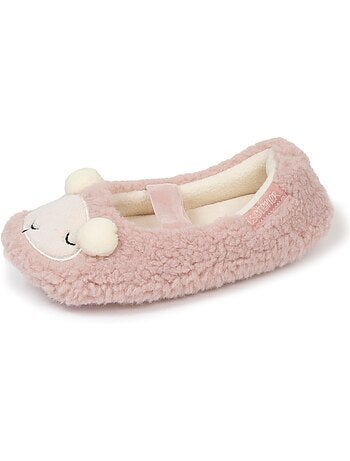 Pantofole ballerine suola in sherpa e antiscivolo bambina isotoner