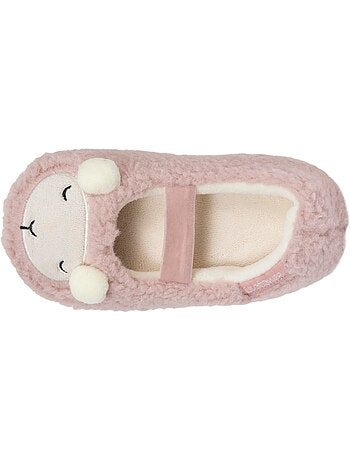 Pantofole ballerine suola in sherpa e antiscivolo bambina isotoner