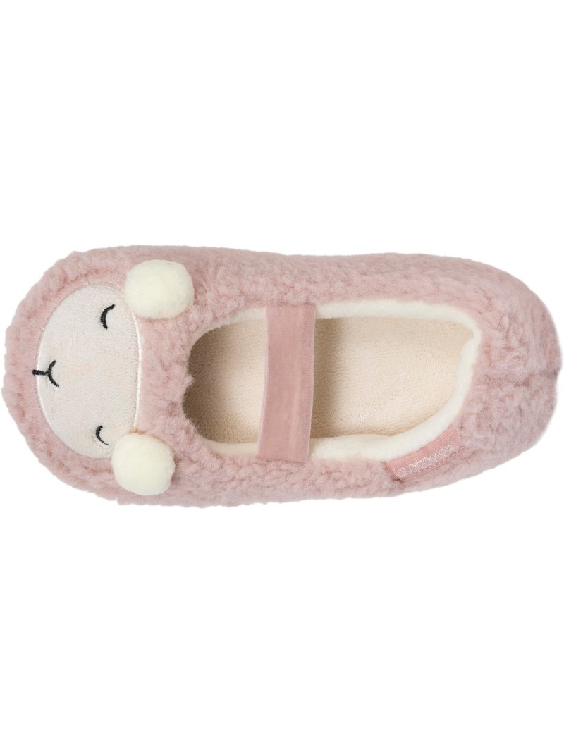 Pantofole ballerine suola in sherpa e antiscivolo bambina isotoner Rosa chiaro - Kiabi