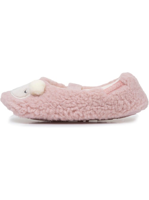 Pantofole ballerine suola in sherpa e antiscivolo bambina isotoner - Kiabi