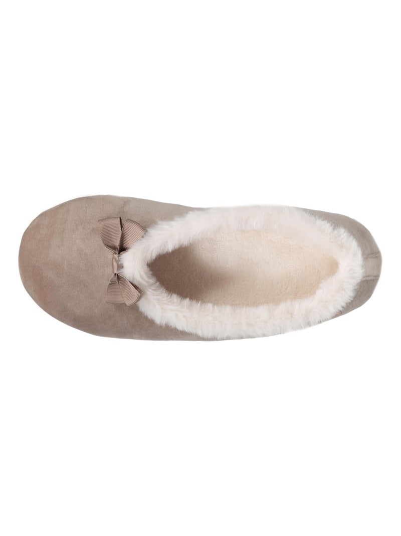 Pantofole ballerine suola microveloce e antiscivolo donna Isotoner Beige - Kiabi