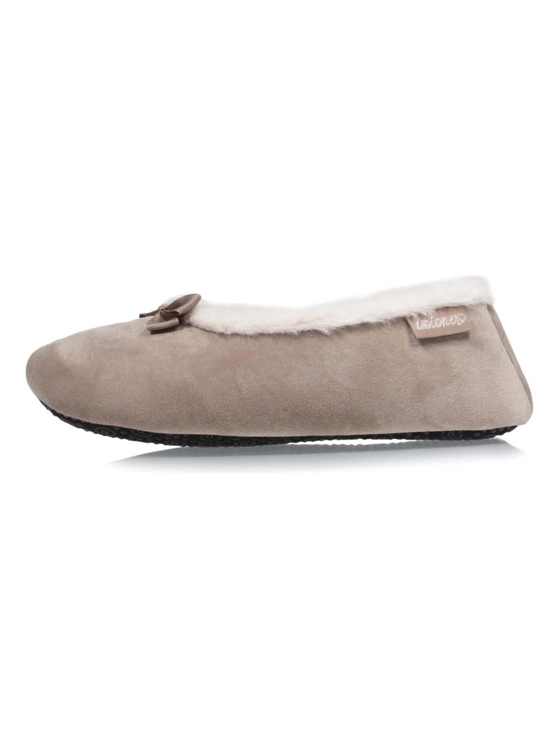 Pantofole ballerine suola microveloce e antiscivolo donna Isotoner Beige - Kiabi