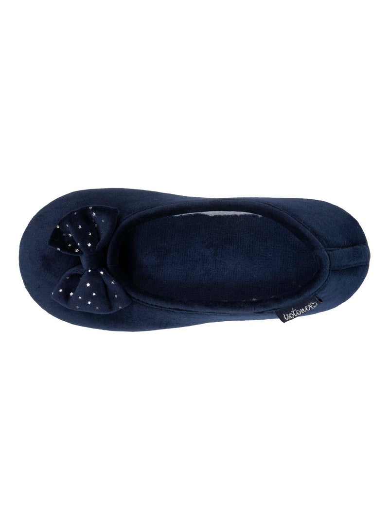 Pantofole ballerine suola microveloce e antiscivolo donna Isotoner Blu marino - Kiabi