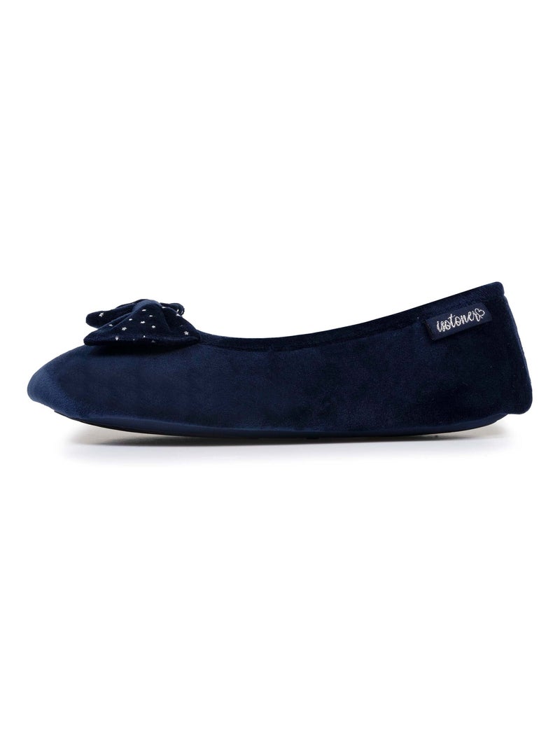 Pantofole ballerine suola microveloce e antiscivolo donna Isotoner Blu marino - Kiabi