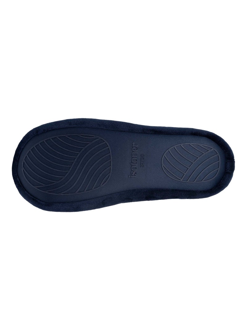 Pantofole ballerine suola microveloce e antiscivolo donna Isotoner Blu marino - Kiabi