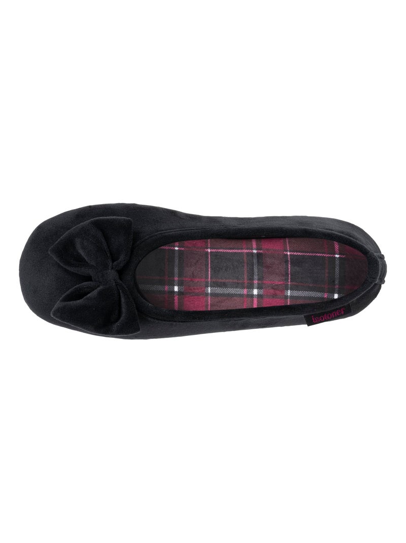 Pantofole ballerine suola ultra-morbida e confortevole, donna Isotoner Nero - Kiabi