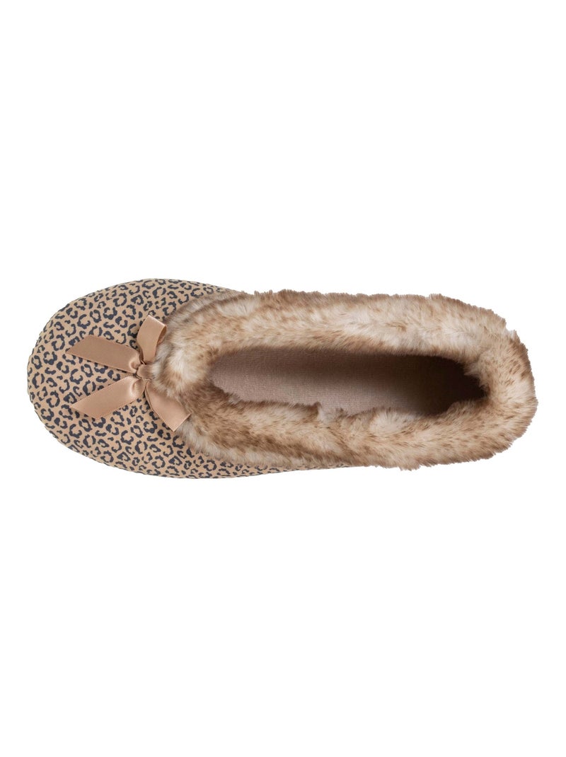 Pantofole ballerine suola ultra-morbida e confortevole, donna Isotoner Nero Marrone - Kiabi