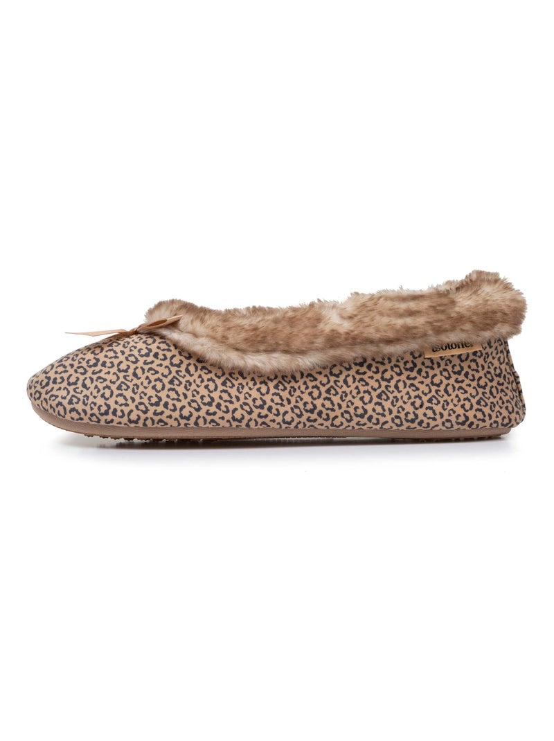 Pantofole ballerine suola ultra-morbida e confortevole, donna Isotoner Nero Marrone - Kiabi