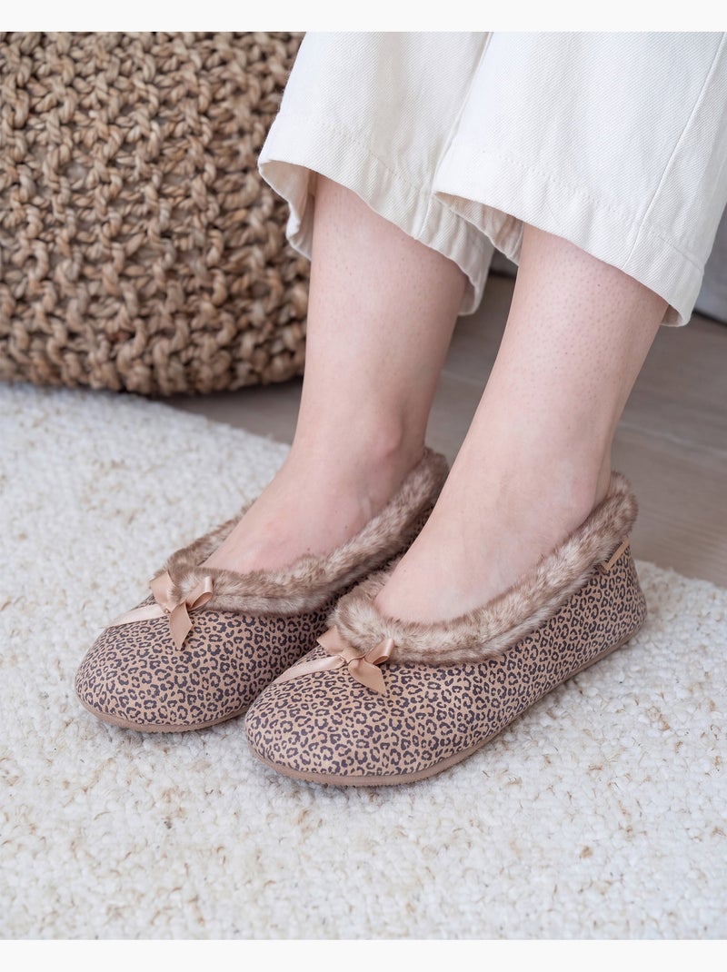 Pantofole ballerine suola ultra-morbida e confortevole, donna Nero Marrone - Kiabi