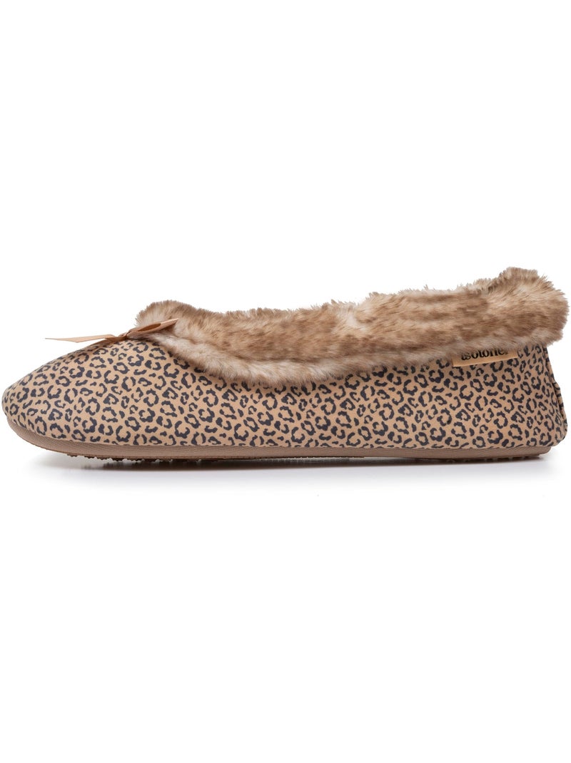 Pantofole ballerine suola ultra-morbida e confortevole, donna Nero Marrone - Kiabi