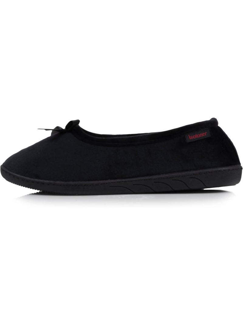 Pantofole ballerine suola ultraconfortevole in memory donna isotoner Nero - Kiabi