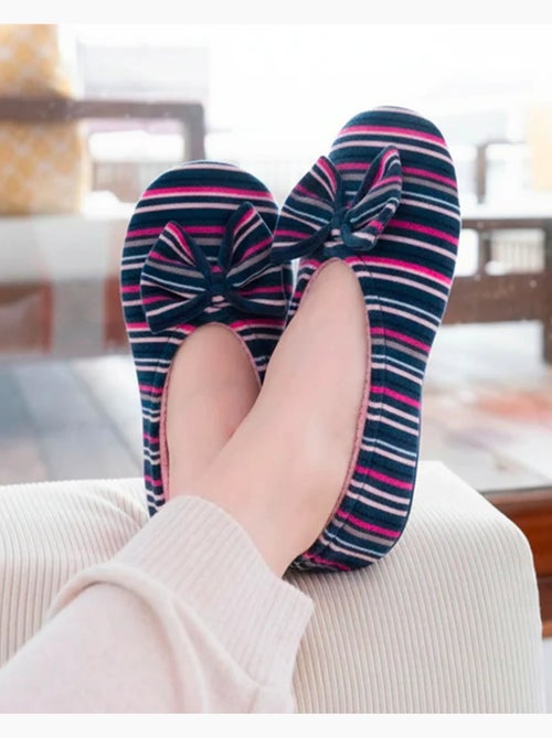 Pantofole ballerine ultraconfortevole, in cotone organico e donna - Kiabi Pantofole ballerine ultraconfortevole, in cotone organico e donna - Kiabi