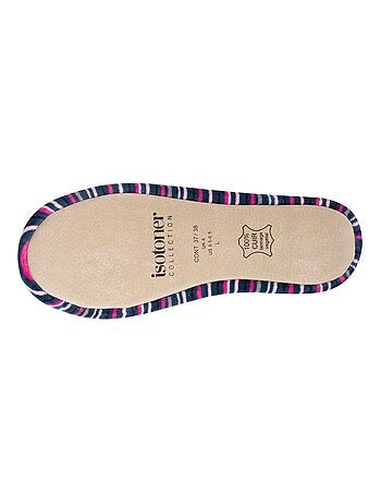 Pantofole ballerine ultraconfortevole, in cotone organico e donna Isotoner