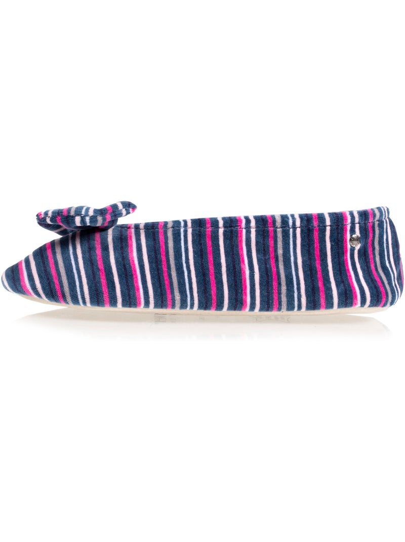 Pantofole ballerine ultraconfortevole, in cotone organico e donna Isotoner Bianco Multicolore Blu - Kiabi