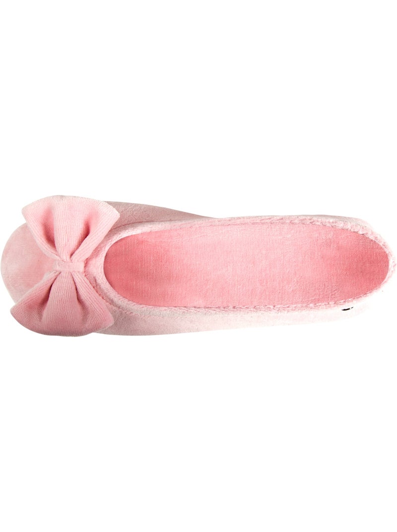 Pantofole ballerine ultraconfortevole, in cotone organico e donna isotoner Corallo - Kiabi
