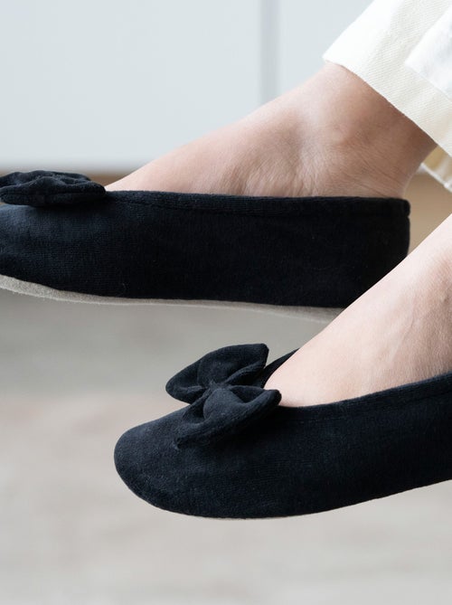 Pantofole ballerine ultraconfortevole, in cotone organico e donna Isotoner - Kiabi