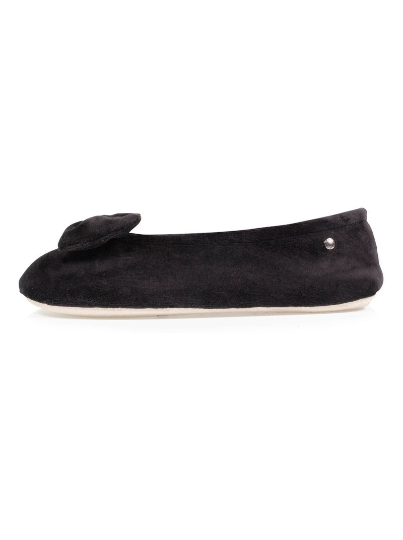 Pantofole ballerine ultraconfortevole, in cotone organico e donna Isotoner Nero - Kiabi