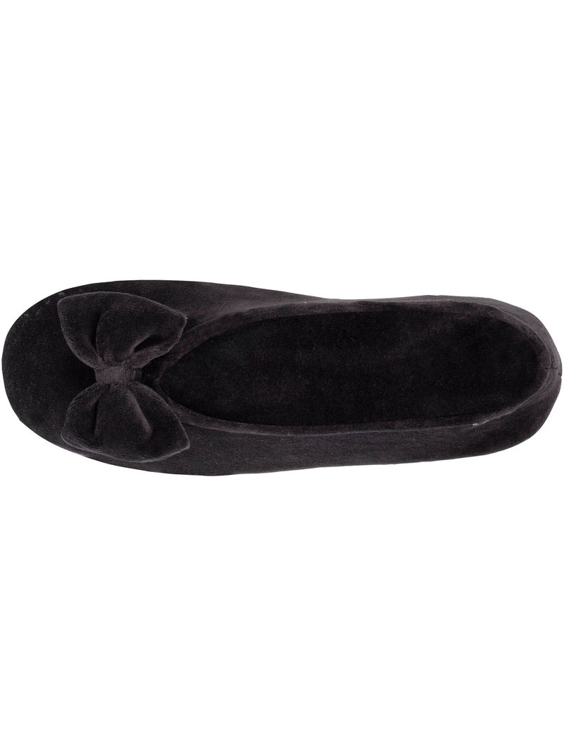 Pantofole ballerine ultraconfortevole, in cotone organico e donna Nero - Kiabi