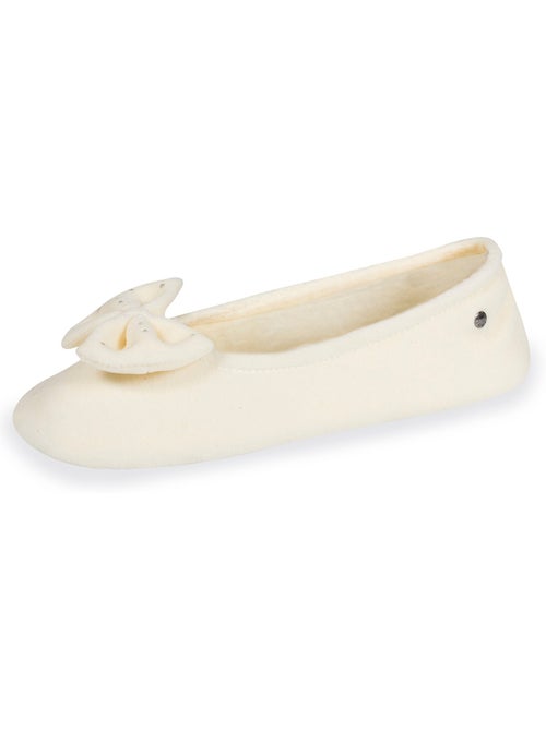 Pantofole ballerine ultraconfortevole, suola in cuoio, donna - Kiabi Pantofole ballerine ultraconfortevole, suola in cuoio, donna - Kiabi