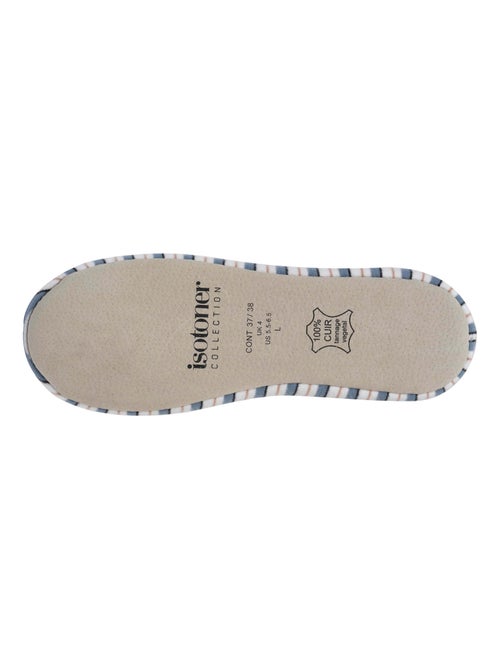 Pantofole ballerine ultraconfortevole, suola in cuoio, donna Isotoner - Kiabi